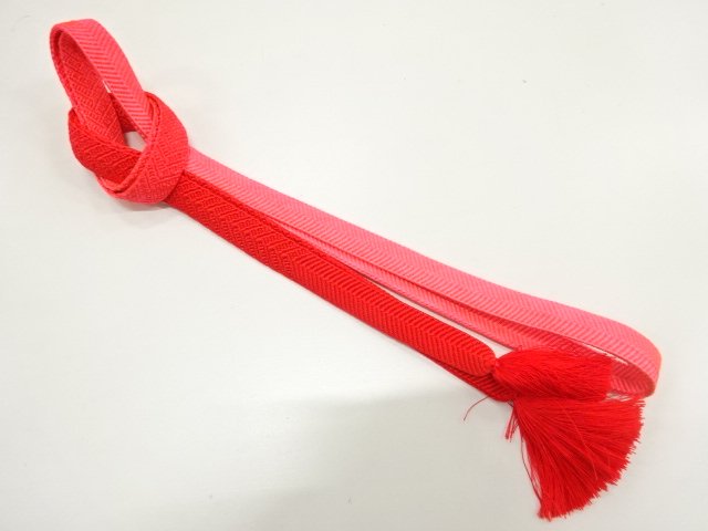 JAPANESE KIMONO / HAND-TIED OBIJIME CORD / SILK